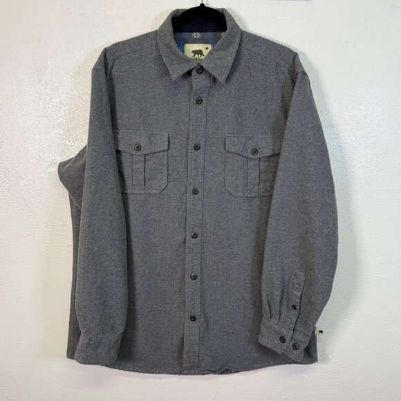 Dakota Grizzly Flannel Shirt Mens XL Gray Button Up Soft Outdoors Long Sleeve - Picture 1 of 11